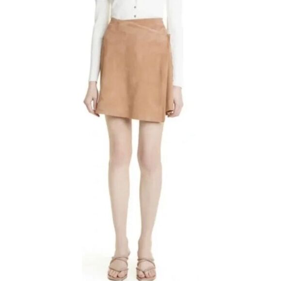 Ted Baker Ursina Suede Wrap Miniskirt NWT Size 2 - Picture 1 of 12